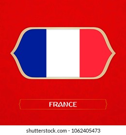 flag of France is made in Football style
