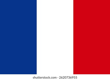 Bandeira da França. Bandeira Nacional da França. Ilustração de vetor.