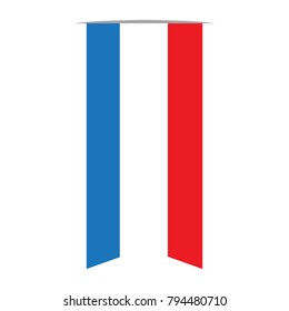 Flag of France on a white background, Vector illustration