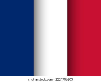 Flag of France. Paper cut vector background. Best for mobile apps, UI and web design. Editable vector illustration EPS 10.