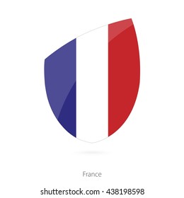 Flag of France. France Rugby flag. Vector Illustration.