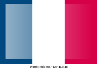 Flag of France. Symbol of Independence Day, souvenir soccer game, button language, icon.