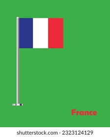 Flag of France, Table Flag of France, Vector Illustration.