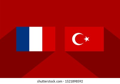 flag of france and turkey