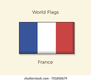 Flag of France. Vector icon design
