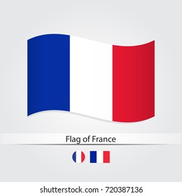 Flag of France vector illustration.