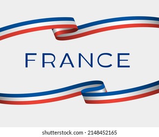 The flag of France wavy, poster concept, card, banner, background design