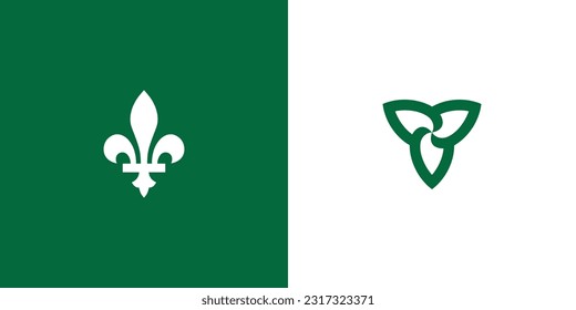 Flag of Franco Ontarian - Vector illustration.