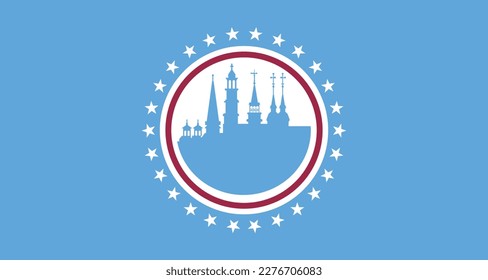 Flag of Frederick City - Maryland - United States emblem graphic element Illustration template design

