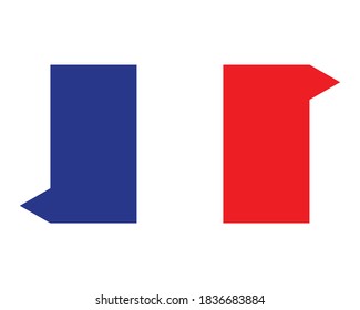 flag French background vector graphic. 