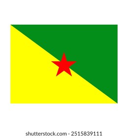 Bandeira da Guiana Francesa ícone vetor. Ilustração emoticon da bandeira da Guiana Francesa