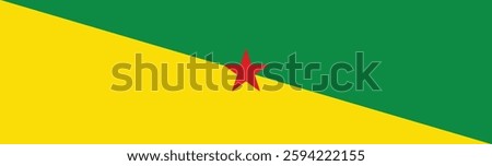 Flag of French Guiana. French Guiana flag long banner digital vector illustration