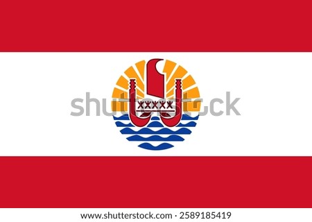 Flag of French Polynesia, 3:2 Format, French Polynesia Flag