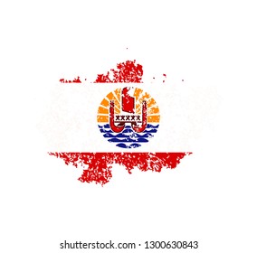 Flag French Polynesia of the old state