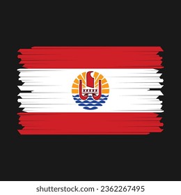 Flagge Französisch-Polynesien-Vektorgrafik