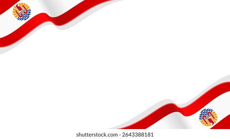 Flag of French Polynesia, waving flag