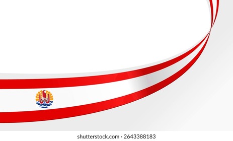 Flag of French Polynesia, waving flag