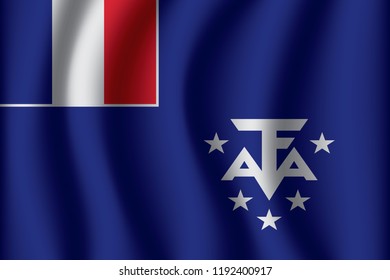 Flag of French Southern and Antarctic Lands. French Southern and Antarctic Lands Icon vector illustration eps10.
