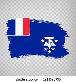 Flag French Southern and Antarctic Lands from brush strokes. Flag French Southern and Antarctic Lands on transparent background for your design, app, UI. France.  EPS10.