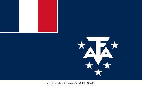 Bandera de las Tierras Australes y Antárticas Francesas, Formato 16:9, Bandera de las Tierras Australes y Antárticas Francesas, Imágenes vectoriales