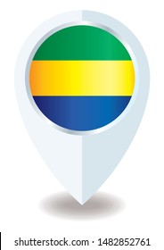 Flag of Gabon, Gabonese Republic. Template for award design, an official document with the flag of Gabon. Bright, colorful vector illustration.