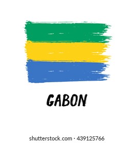 Flag Of Gabon  - Grunge