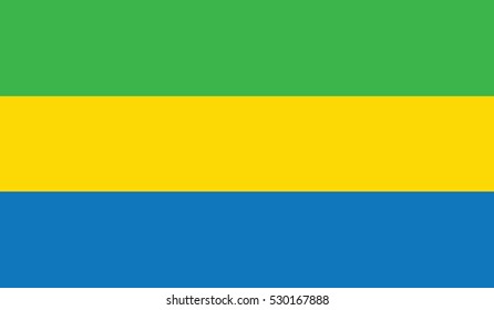 flag of gabon vector icon illustration eps10