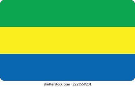 Flag of Gabon, vector illustration