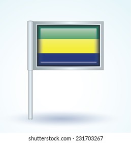 Flag of  Gabon, vector illustration