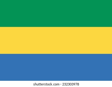 Flag of Gabon vector illustration