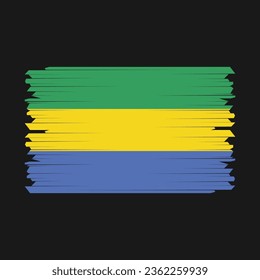Flagge von Gabun Vektorgrafik