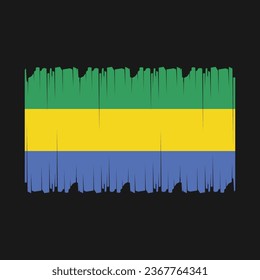 Bandera del vector de Gabón Ilustración