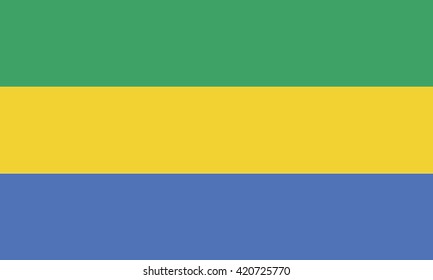Flag of Gabon. Vector illustration