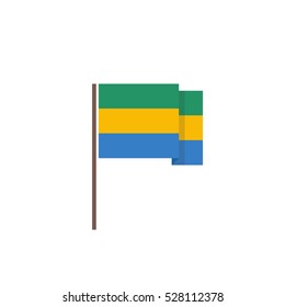 flag of Gabon. vector illustration