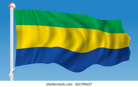 Flag of Gabon - vector illustration