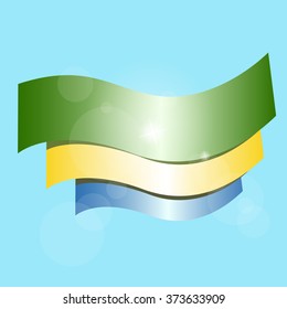 Flag of Gabon. Vector illustration, eps 10