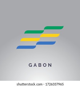 flag of Gabon vector illustration icon, logo design 