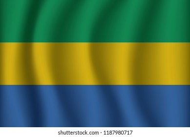 Flag of Gabon.Gabon Icon vector illustration eps10.