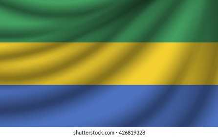 Flag of Gabon,vector illustration