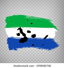 Flag of Galapagos  from brush strokes. Blank map of Galapagos Islands. High quality map and flag Galapagos Province  for your web site design, app  on transparent background.  EPS10.  