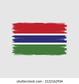 Bandera de Gambia con estilo de pincel