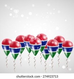 Flag of Gambia on balloon. 