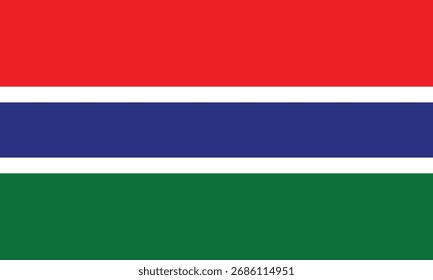 Bandera de Gambia EPS para imprimir