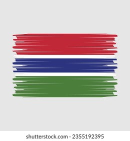 Flag of Gambia vector illustration