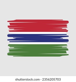 Flag of Gambia vector illustration