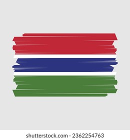 Flag of Gambia Vector Illustration
