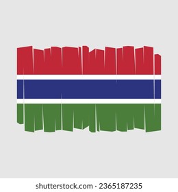 Flag of Gambia Vector Illustration