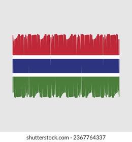 Flag of Gambia Vector Illustration