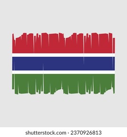 Flag of Gambia Vector Illustration