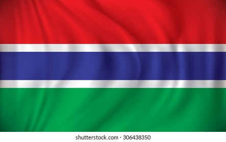 Flag of Gambia - vector illustration